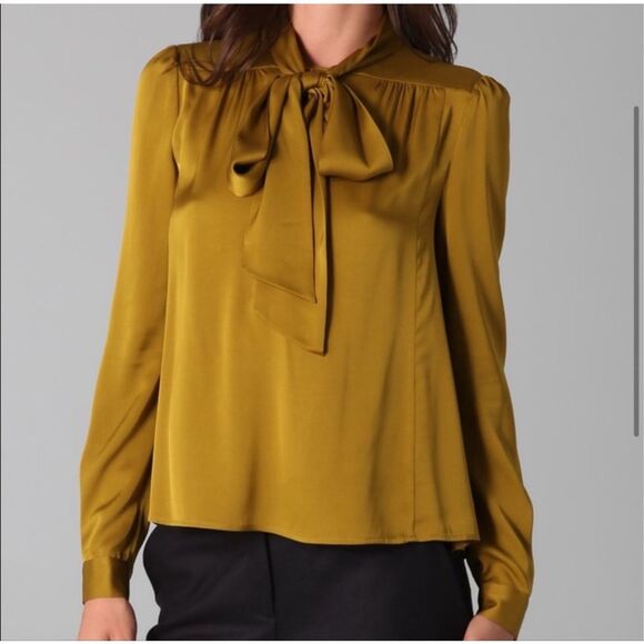 Diane Von Furstenberg Tops - Diane Von Furstenberg Trelodie Tie Silk Blouse